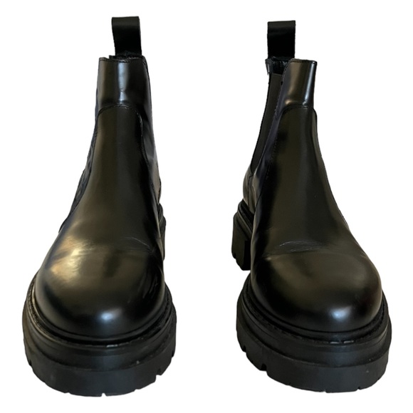 FREE PEOPLE BLACK LEATHER BOOTIES ANKLE SHOES NEW 36-6 - Picture 3 of 9